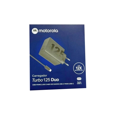 Picture of Motorola 125W GaN Turbo Power Charger with 6.5A USB-C to C Cable Black