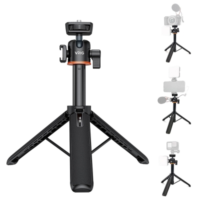 Picture of Vrig TP-06 Black Portable Selfie Stick Handheld Tripod Stand For Smartphone Black