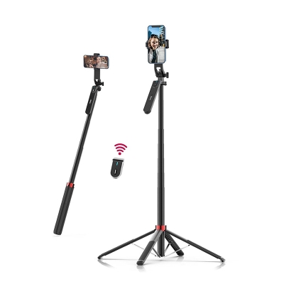 Picture of Ulanzi MA09 Selfie Stick Tripod, 71" Extendable Phone Tripod with Romote, Portable Cellphone Stand Tripod Quadrapod & iPhone Tripod, 3-in-1 Upgraded Travel Tripod for iPhone/Samsung/Camera/GoPro Black
