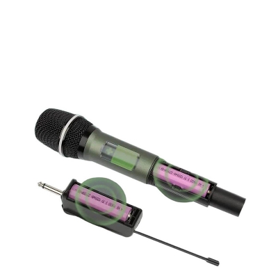 Picture of Shengfu CP-113CD Professional Rechargeable UHF Wireless Handheld Interview Microphone Black
