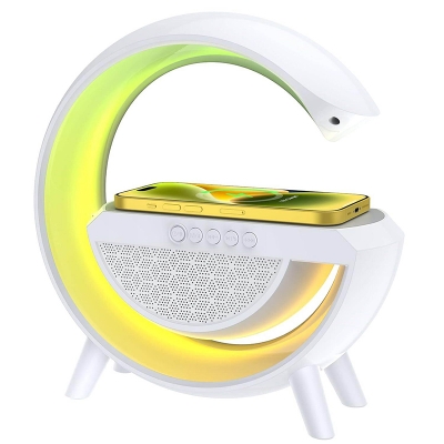 Picture of BT-2301 Wireless Charging Table Lamp Bluetooth Speaker Table Lamp  (8 cm) Multicolor