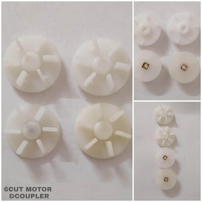 Picture of Mixer Grinder Heavy Nylon Coupler Motor and Jar 4CM - 6 Teeth (White) -1 Pcs 