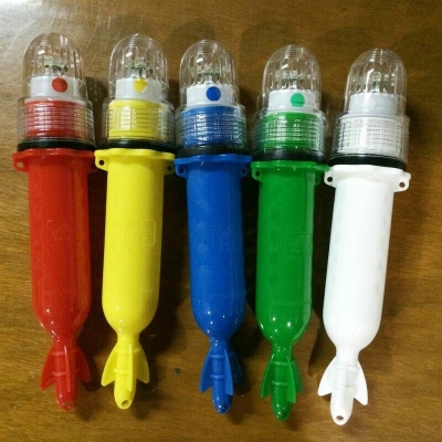 Picture of ABS Plastic RED AND GREEN LED Fishing Signal Light Multicolor