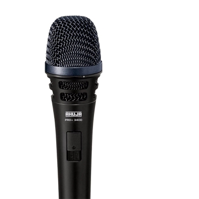Picture of Wired Black Ahuja PRO+ 3400 Dynamic Unidirectional Professional Microphone Black