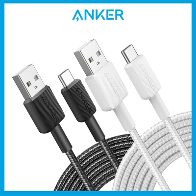 Picture of Anker 322 USB A to USB C Cable Fast Charge Data Transfer Braid for Huawei Xiaomi Samsung Oneplus Vivo OPPO Realme USB-C Phones, Tablets Multicolor