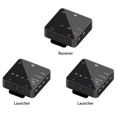 Picture of Professional Lavalier Microphone K63 Dual  Bluetooth Wireless Microphone Gaming MIC Sound Mixer Karaoke DJ Speaker For live interviews Black