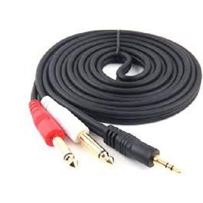 Picture of 3.5 Mm TRS to Dual 1/4 Inch TS Stereo Breakout Cable 1.5M Multicolor