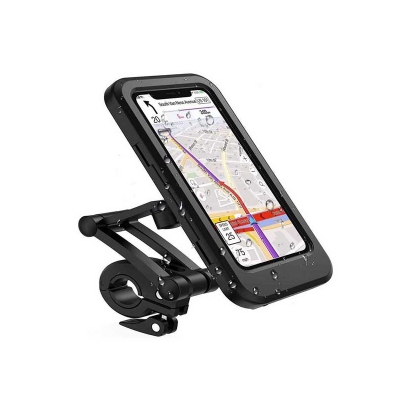 Picture of 360° Rotation Motorcycle Bicycle Handlebar Mount Phone Bracket Holder Universal Black