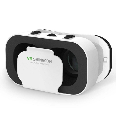 Picture of G05 Shinecon VR 3D Glasses for Smartphones 4.7–6.53 Inch, Virtual Reality Headset with Back Camera Window White