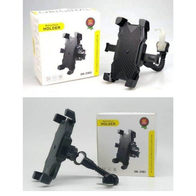 Picture of Motorbike Bicycle Phone Holder Stand Universal 360 Degree Rotation Cycling Holder Bike Phone Mount stand Black