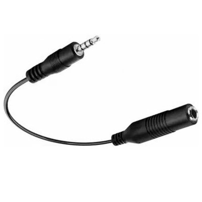 Picture of 6.35/6.5 Female to 3.5mm Male 4Pole TRRS Adapter, Microphone Converter Audio Cable for Record Phone Converter (Android) Black