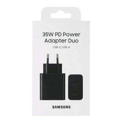 Picture of Samsung 35W PD Power Adapter Dual (USB-C-35W, USB-A-15W) (No Cable) Multicolor,SAMSUNG