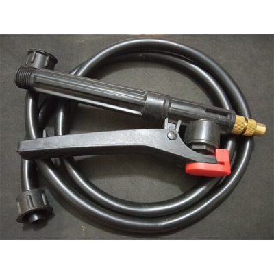 Picture of Water Spray Gun Machine With 4 Feet Delivery Pipe For Car Wash Power Washer Water Gun Spray Nozzle Car Wash Garden Cleaning Tools - Water Gun Black