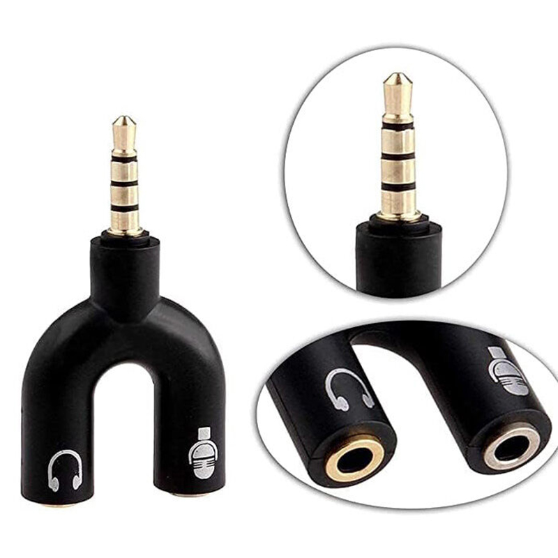 Picture of U-Shape Smartphone 3.5mm Audio Splitter For Headphone And Microphone Multicolor