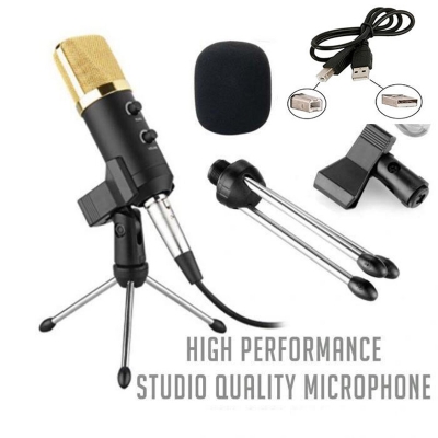 Picture of BM-100FX USB Powered Condenser Studio Recoding Microphone With Noise Cancel And Echo Effect For Computer Laptop Multicolor