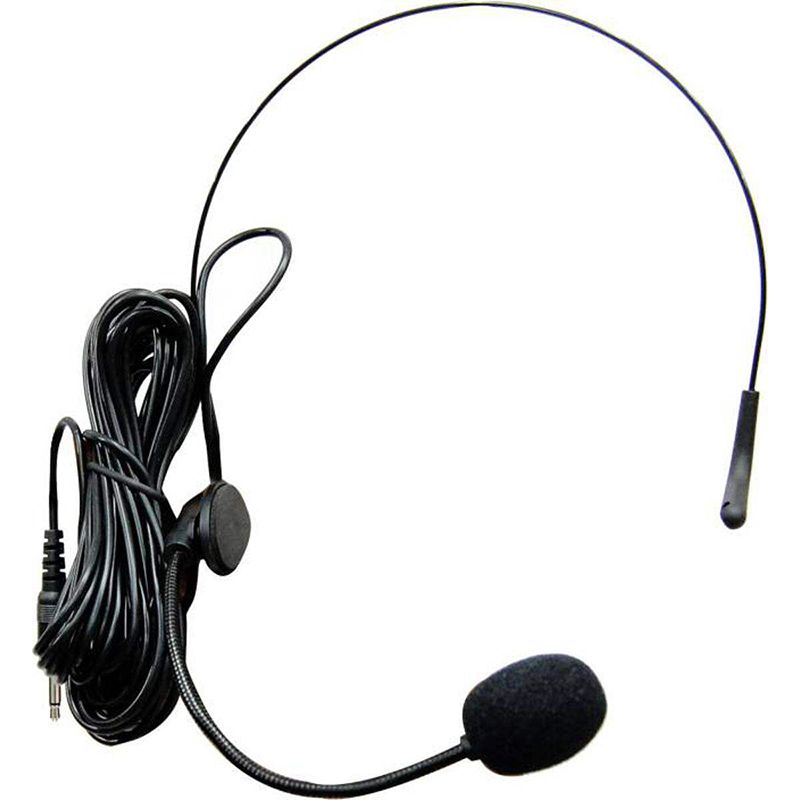 Picture of Ahuja HBM-60CC Professional Headband Microphone with Electret Condenser Unidirectional Pickup for Live Sound and Stage Equipment Black