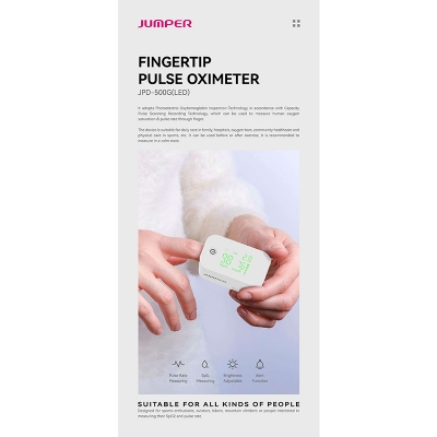 Picture of Jumper JPD-500G (LED) Fingertip Pulse Oximeter (CE & FDA Approved) Multicolor