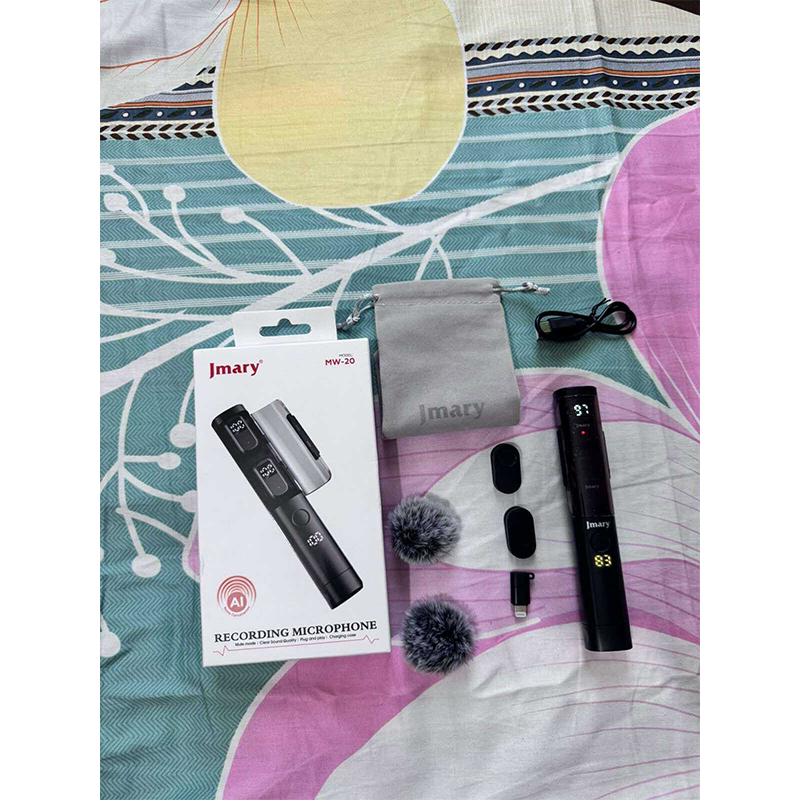 Picture of Jmary MW-20 Dual wireless Recording Microphone with mute mode Black