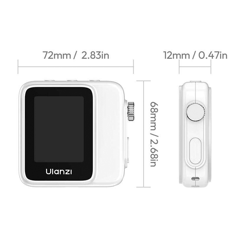 Picture of Ulanzi VM02 Wireless Magnetic Selfie Monitor Screen is a compact device that mounts to the back of your smartphone 