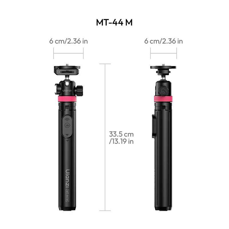 Picture of Ulanzi MT-44M 2-in-1 Magnetic & 1/4" Selfie Stick Tripod  Extended Height 149 cm / 58.66 in Black