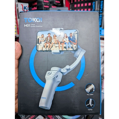 Picture of TOKQI M01 Handheld 3-Axis Gimbal Phone Holder Anti Shake Video Record Stabilizer for Smart Phones, Vlogs, Tiktok, Yotube Black