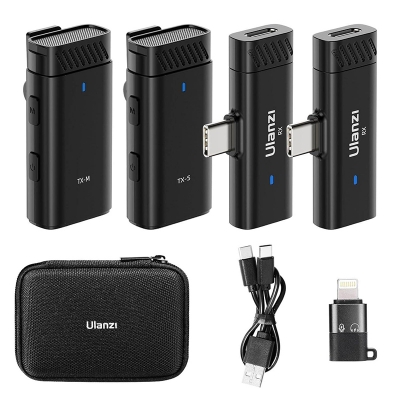 Picture of ULANZI HM2301 Wireless Lavalier Lapel Microphone for iPhone 15 Series/Android/Computer with USB C Interface 