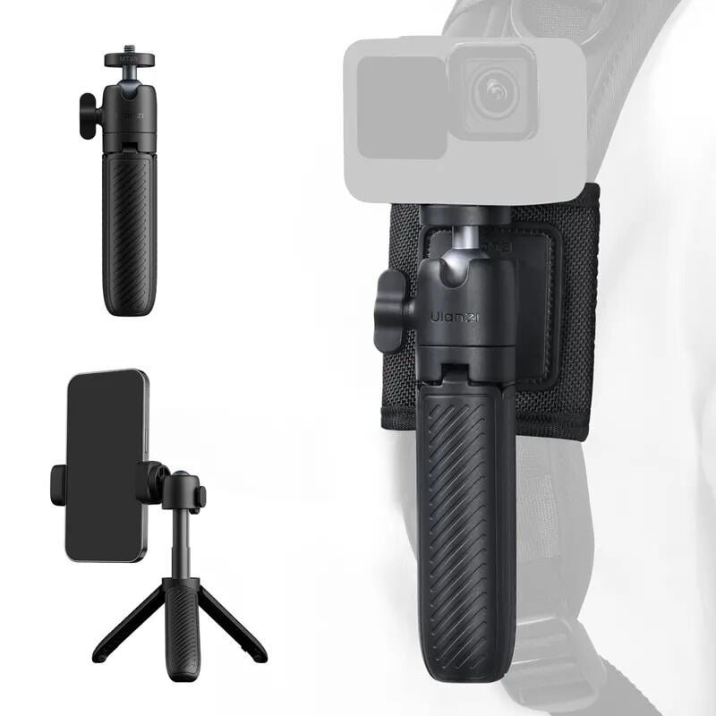 Picture of ULANZI MT88 Small Camera Tripod for Action Camera, DJI Pocket3, Xtra Muse, Insta 360 X5 Black