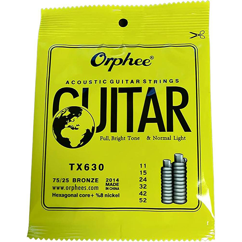Picture of Orphe TX630 Acoustic guitar String – 75/25 Bronze Normal light Gold