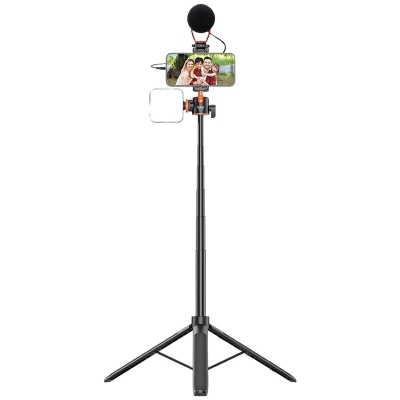 Picture of VRIG TP16 Extendable Phone Selfie Stick Tripod Black