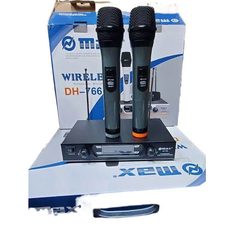 Picture of OMax Wireless Professional Microphone DH-769 Dual UHF Mic Black