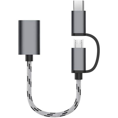 Picture of 2 in 1 USB 3.0 OTG Adapter Cable Type-C Micro USB to USB 3.0 Interface Charging Cable Line for Cellphone Converter for Cellphone Multicolor
