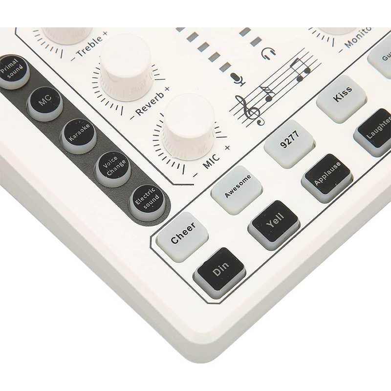 Picture of M8 Live Sound Card, Mini Audio Mixer Board for PC Computer Phone, Voice Changer Sound Card Multicolor