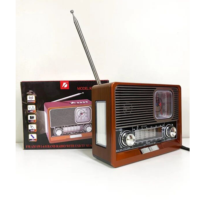 Picture of Ktf-1647 Portable Wireless AM FM SW 8 Band Bt Outdoor Home Radio Speaker with Flashlight Multi-function Mp3 TF USB Music Player Multicolour