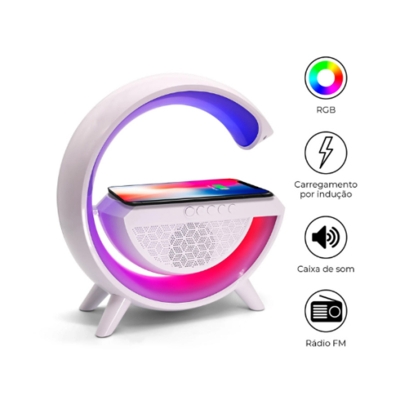 Picture of BT-2301 Wireless Charging Table Lamp Bluetooth Speaker Table Lamp  (8 cm) Multicolor