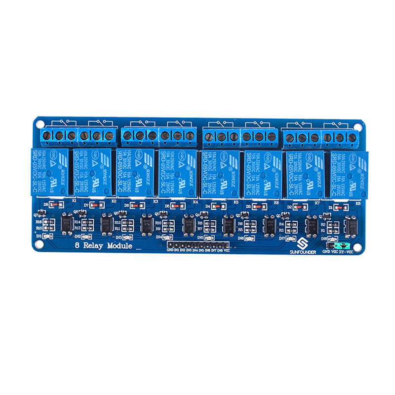 Picture of Arduino 8 Channel Relay Module 8-Channel Relay Control Board 5V 10A Relay Module Blue