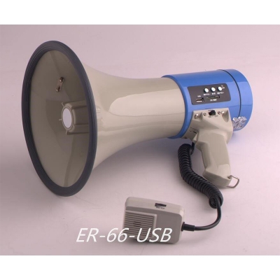 Picture of Power Megaphones (Hand Mike) Show ER-66 USB Series With Recording and Built-in Siren White