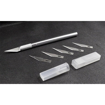 Picture of Precision Craft Knife With 5 Replacement Blades And Saftey Cap Silver