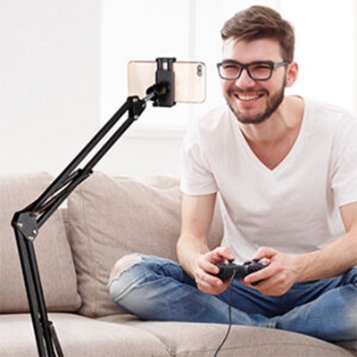 Picture of 360 degree Swivel Mini Ball Head Bracket Tripod Mount Adapter Tripod Mobile Holder Tripod Phone Mount Smartphone Clip Clipper (Phone Holder Clip and Ball Head) Black