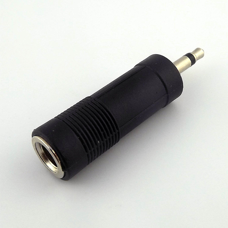 Picture of 3.5mm 1/8" Male Plug Mono to 6.35mm 1/4" Female Audio Adapter Converter 