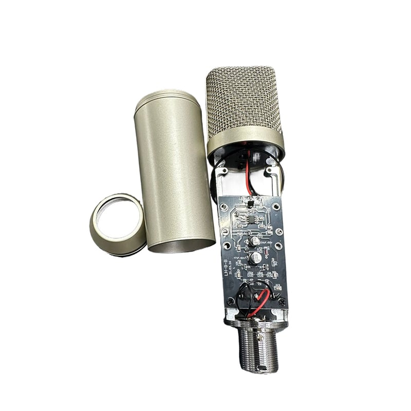 Picture of U87 Microphone Voice Microphone Metal Mini Host Device Condenser Microphone Live Microphone for Live/Show, White Silver