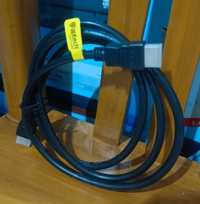 Picture of Hdmi To Hdmi Cable.type  Round Length   1.5 Miter  Male A To Male A  Cable best quality black and red color available - Red - Black