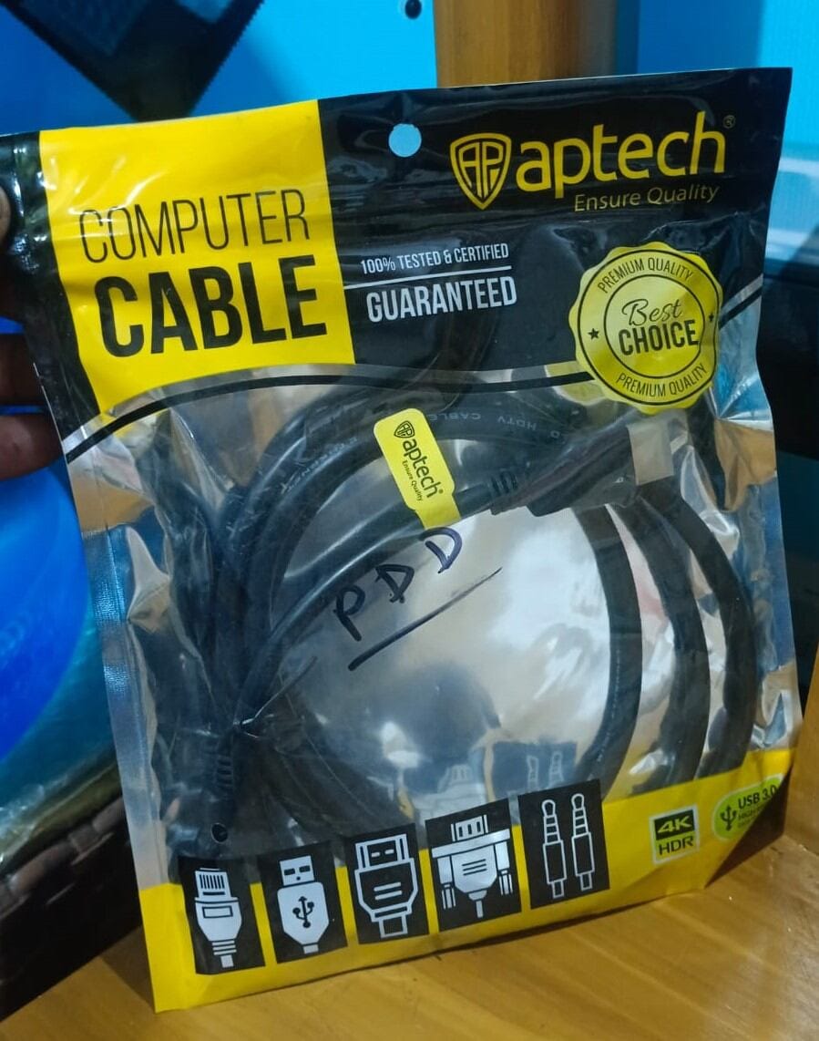 Picture of Hdmi To Hdmi Cable.type  Round Length   1.5 Miter  Male A To Male A  Cable best quality black and red color available - Red - Black