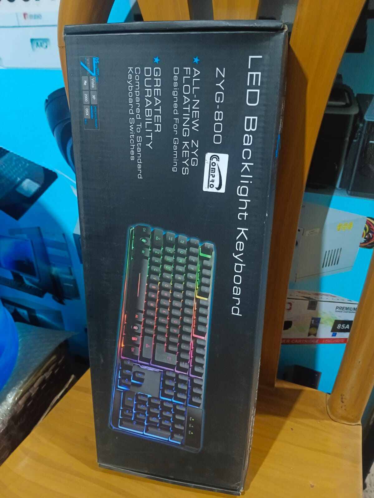 Picture of kEYBOARD BACKLIGHT ZYG-800 LED Backlight RGB Gaming Keyboard best quality product - Multicolor