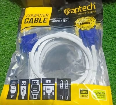 Picture of VGA to VGA Cable 5 mitre For Desktop Laptop PC Lcd Led TV Monitor Projector  China best quality - Multicolor 