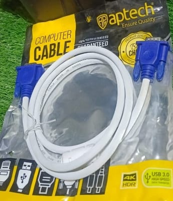 Picture of VGA to VGA Cable 5 mitre For Desktop Laptop PC Lcd Led TV Monitor Projector  China best quality - Multicolor 