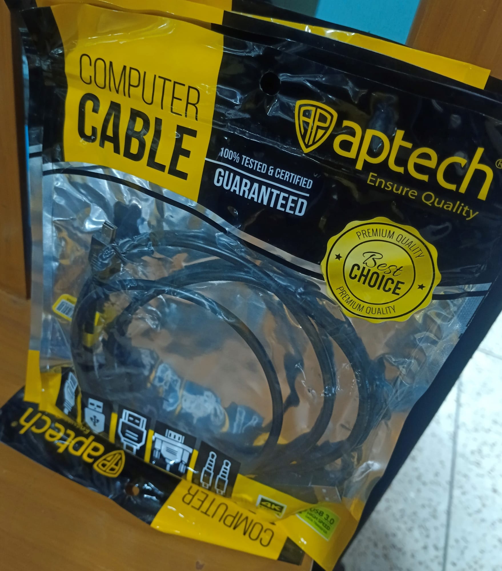 Picture of HDMI Male to HDMI Male Cable  10 Meter Length BEST Quality Product - Multicolor