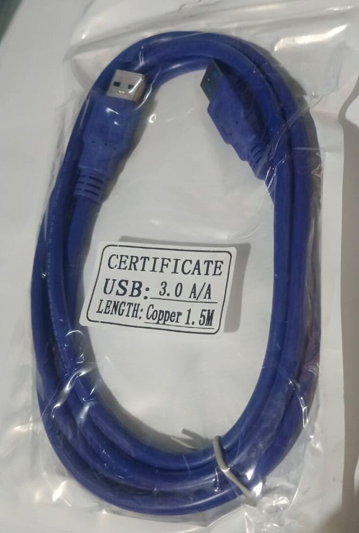 Picture of USB to USB Male Cable for Laptop cooller and other uses usb 3.0 cable 100% working - Black