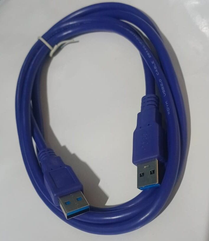 Picture of USB to USB Male Cable for Laptop cooller and other uses usb 3.0 cable 100% working - Black