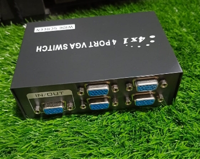 Picture of VGA Switch 4 Port.VGA Switcher, Model:VGA-15-4 The Best Quality Product 100% working Product - Black