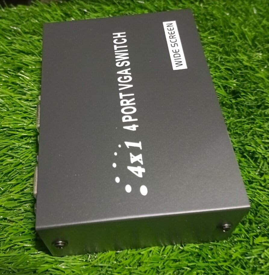 Picture of VGA Switch 4 Port.VGA Switcher, Model:VGA-15-4 The Best Quality Product 100% working Product - Black